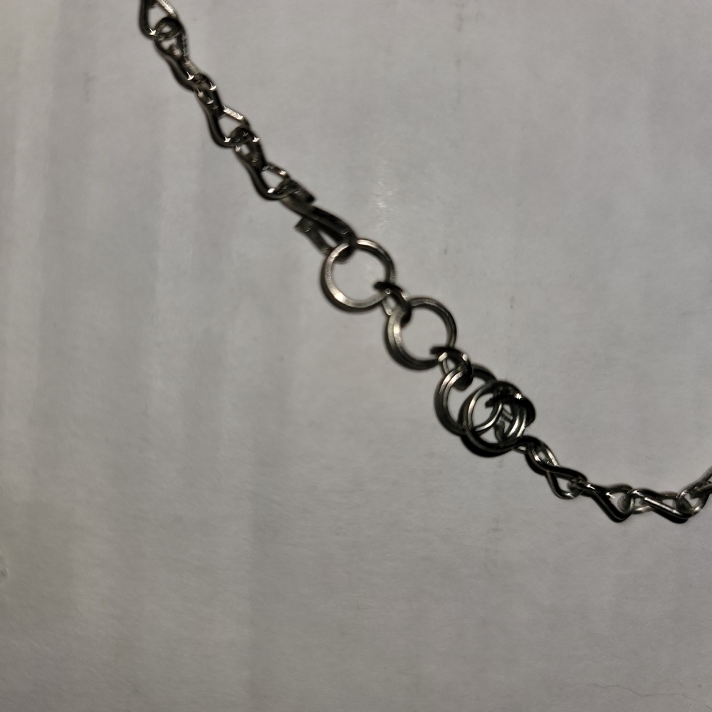 Indian Style necklace Silver color hook closer 17" - Picture 6 of 6